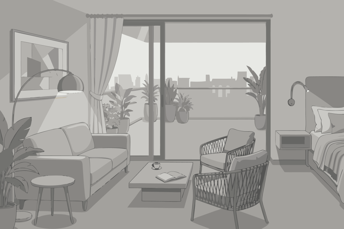 Apartamento de 2 dormitorios